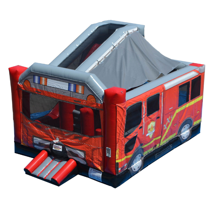 Fire Truck Bounce House Slide Combo